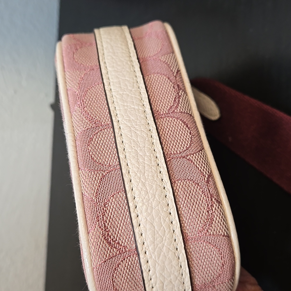 Coach Pink and Cream Signature Crossbody Bag - Picture 6 of 12